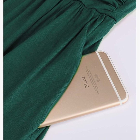 NWT Ouges Hunter Green Pocketed Maxi - Picture 4 of 8